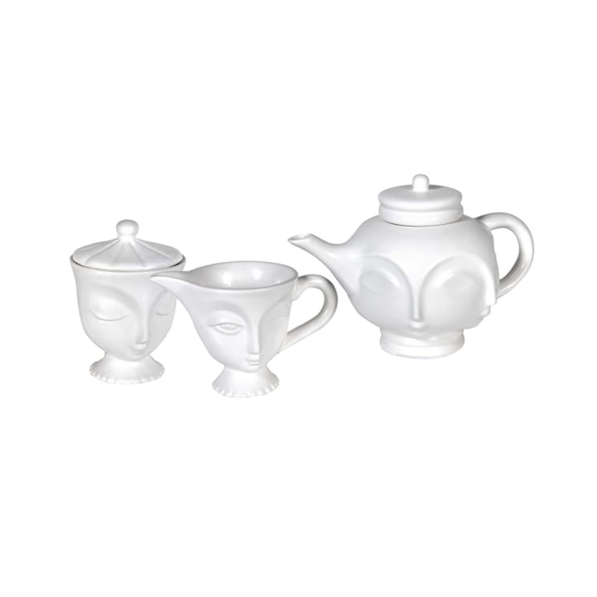 Face Detail Tea Set - 3 Piece